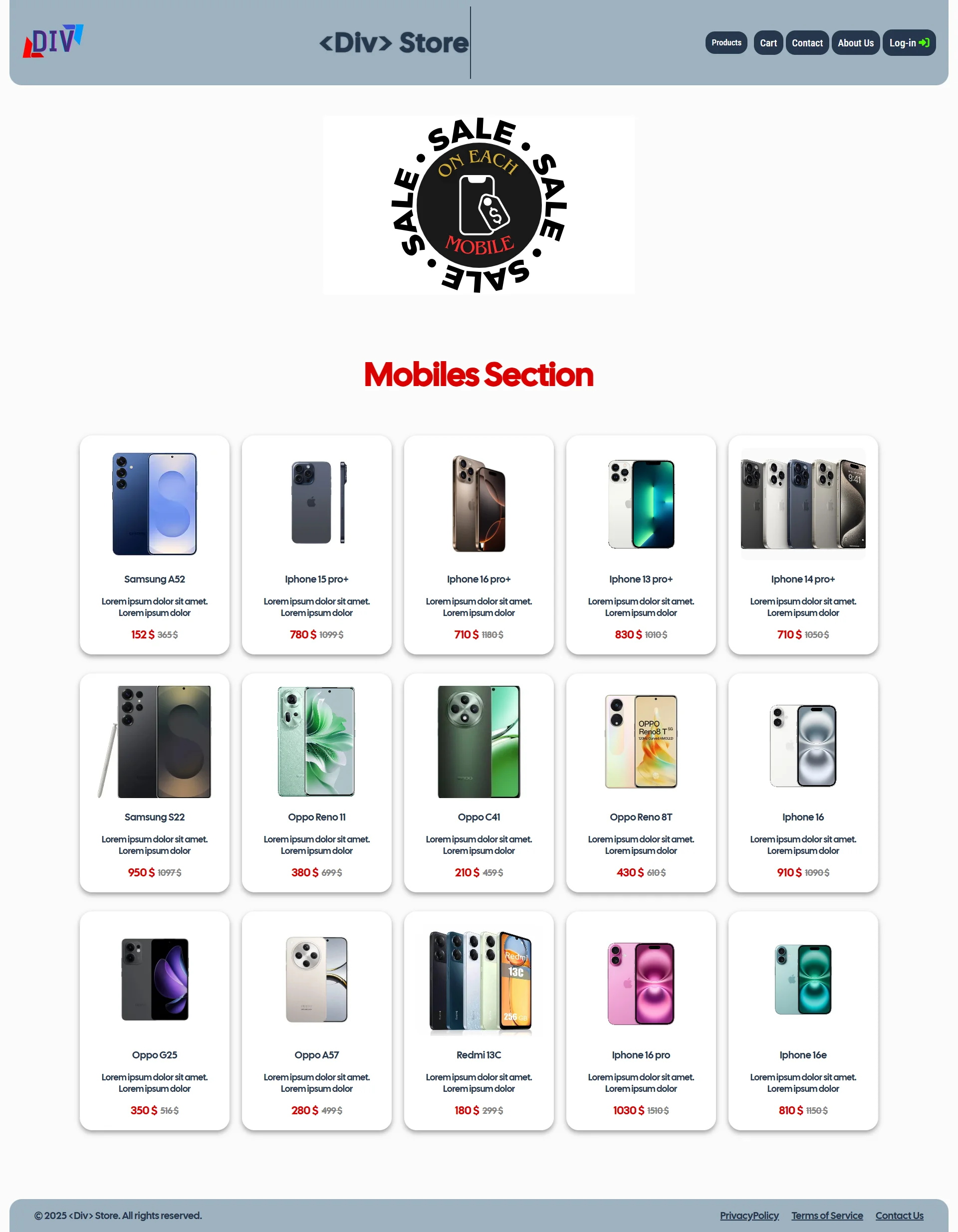 Mobiles Section